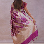 Dark Magenta Banarasi Designer Saree