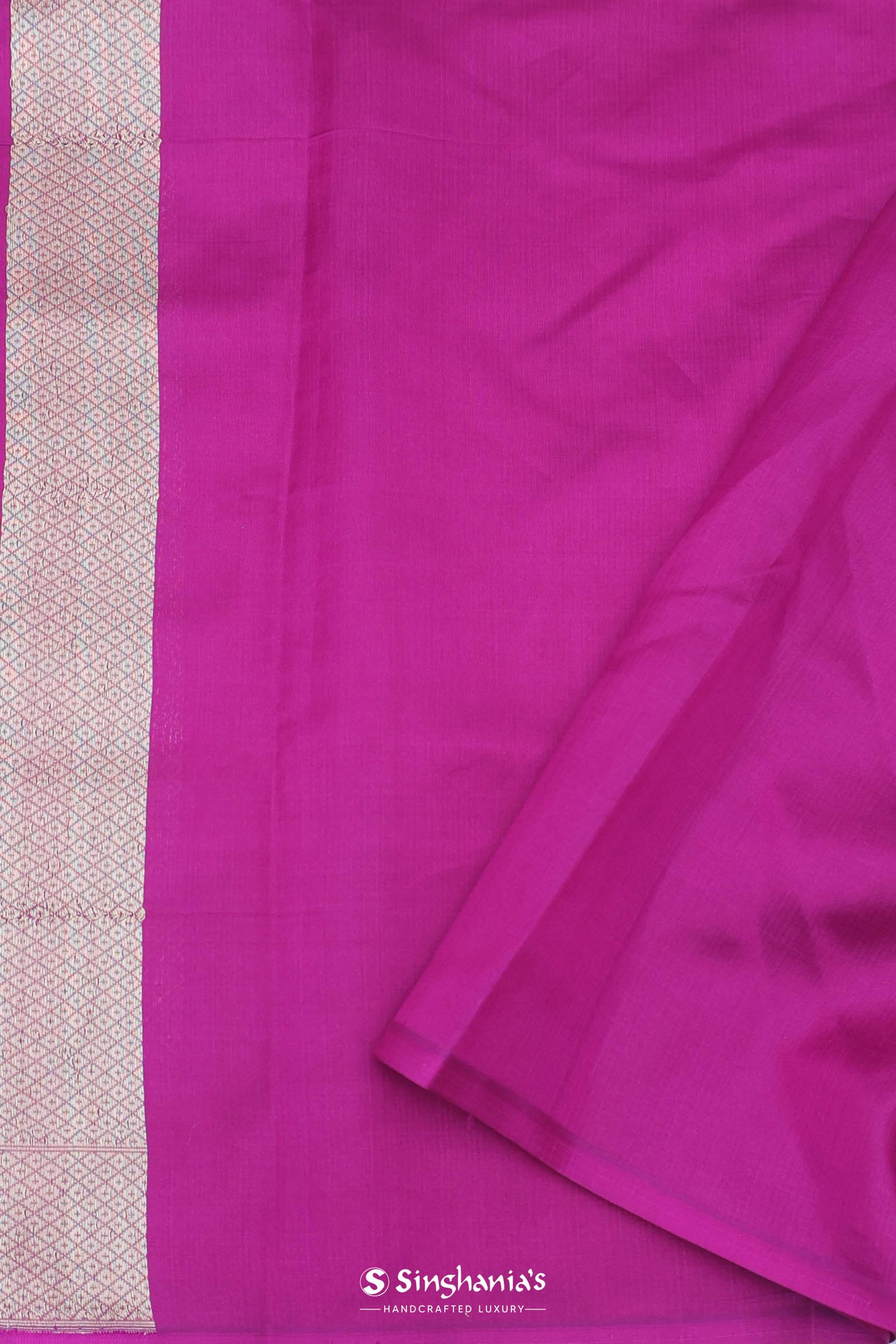 Dark Magenta Banarasi Designer Saree