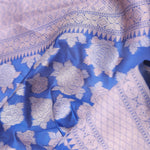 Cobalt Blue Banarasi Silk Saree With Gold And Silver Zari Weaving