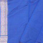 Cobalt Blue Banarasi Silk Saree With Gold And Silver Zari Weaving