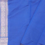 Cobalt Blue Banarasi Silk Saree With Gold And Silver Zari Weaving