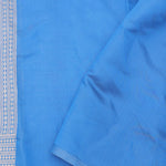 Sky Blue Banarasi Silk Saree With Gold And Silver Zari Weaving