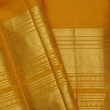 Off White Kanjivaram Silk Saree With Gold Zari Border