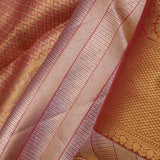 Antique Gold Kanjivarm Tissue Saree With Leheriya Pattern