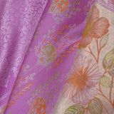 Lavender Pink Kanjivaram Silk Saree With Contrast Border