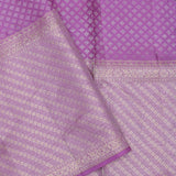 Lavender Pink Kanjivaram Silk Saree With Contrast Border