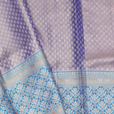 Bone Orange Kanjivaram Tissue Saree With Contrast Border
