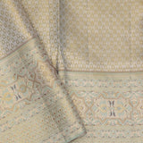 Cider Brown Kanjivaram Silk Saree Contrast Border