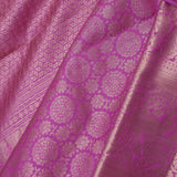 Pink Kanjivaram Silk Saree With Floral Design