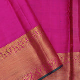 Daisy Bush Blue Kanjivaram Silk Saree With Checks Pattern