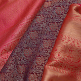 Maroon Kanjivaram Silk Saree With Floral Brocade