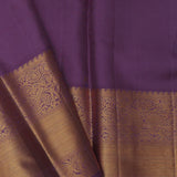 Plum Purple Kanjivaram Silk Saree With Peacock Motifs