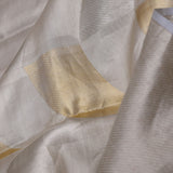 Silver Kanjivaram Tissue Saree With Scallop Design