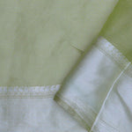 Olive Green Organza Saree With Embroidery Work