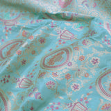 Sapphire Blue Banarasi Silk Saree With Meenakari Work