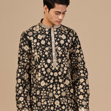 Noir Floral Zari Kurta Set