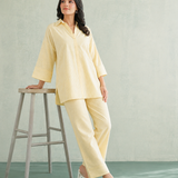 Sunshine Yellow Stripe Co-Ord Set