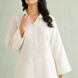 Ivory Stripe Collar Co-Ord Set