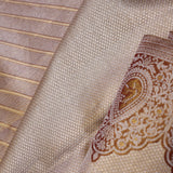 Golden Kanjivaram Tissue Saree With Designer Border