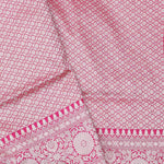 Maroon Banarasi Silk Saree With Jamdani And Meenakari Design