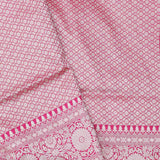 Maroon Banarasi Silk Saree With Jamdani And Meenakari Design