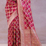 Maroon Banarasi Silk Saree With Meenakari Design