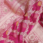 Maroon Banarasi Silk Saree With Meenakari Design