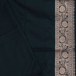 Dark Green Banarasi Saree With Meenakari Design