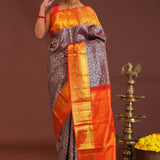 Maroon Kanjivaram Saree With Contrast Red Border