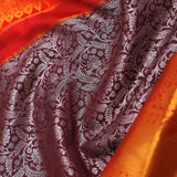 Maroon Kanjivaram Saree With Contrast Red Border