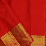 Maroon Kanjivaram Saree With Contrast Red Border