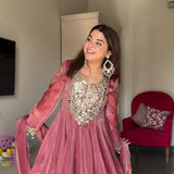 Dusty Rose Mirror Salwar Set
