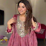 Dusty Rose Mirror Salwar Set