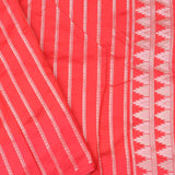 Red Organza Banarasi Saree With Floral Design