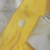 Golden Yellow Chanderi Saree With Gold Zari Border