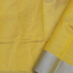 Golden Yellow Chanderi Saree With Gold Zari Border
