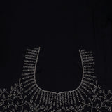 Black Satin Saree With Cutdana Work