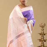Purple Kanjivaram Silk Saree With Oosi Checks