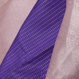 Purple Kanjivaram Silk Saree With Oosi Checks