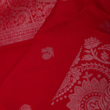 Chilli Red Kanjivaram Silk Saree With Designer Border