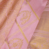 Soft Pink Kanjivaram Silk Saree With Self Border