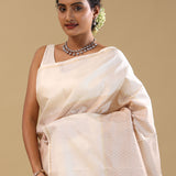 Light Brown Kanjivaram Tissue Saree