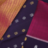 Haiti Purple Kanjivaram Silk Saree With Motifs
