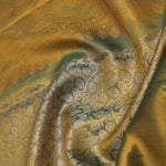 Dark Green Kanchivaram Saree With Gold Zari Border