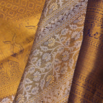 Deep Violet Kanjivaram Saree With Gold Zari Border