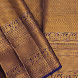 Deep Violet Kanjivaram Saree With Gold Zari Border
