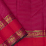 Bottle Green Kanjivaram Silk Saree With Checks Pattern