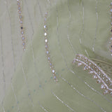 Pastel Green Organza Saree With Cutdana Work