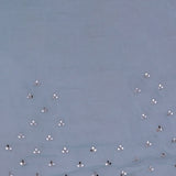 Bluish Gray Organza Saree With Scallop Border