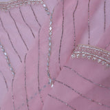 Pastel Pink Organza Saree With Cutdana Work